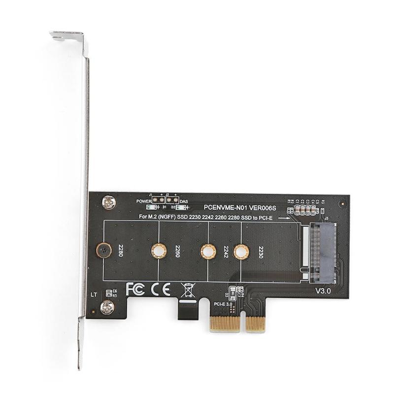 Pci -e 3.0 x1 to m .2 ssd m key slot converter adapter og lav profil beslag til 2230,2242,2260,2280 nvme m .2 ssd add on -kort