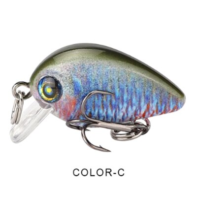 DAGEZI 1 sztuk pływająca przynęta 2g 2.5cm popper Wędkarstwo wabik 3D przynęta oczy Crankbait Wobblers FishingTackle Isca latać Wędkarstwo: kolor-C