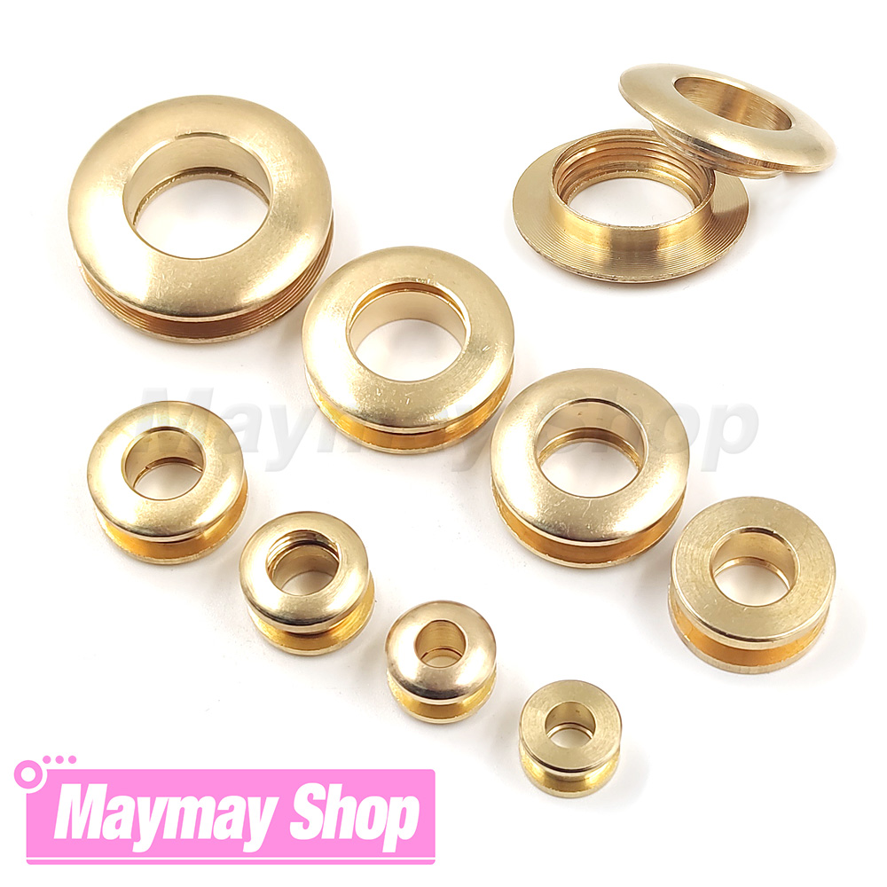 2pcs Solid Brass Screw Back Eyelets With Washer Grommets Leather Craft Accessory DIY Bag Clothes Belt Ornament Accessories