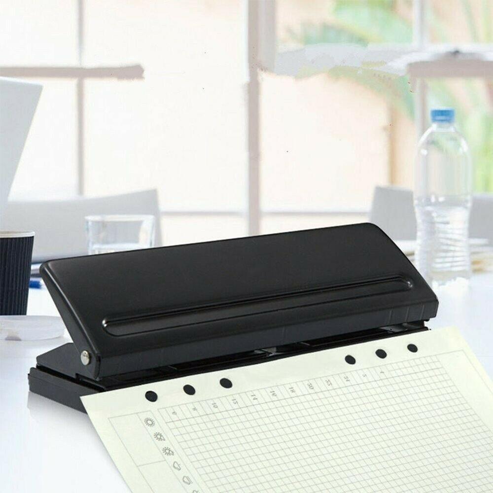 6 Hole puncher Loose-Leaf Standard Puncher Paper Adjustable Stapler Office Binding Supplies Student Stationery Equipment