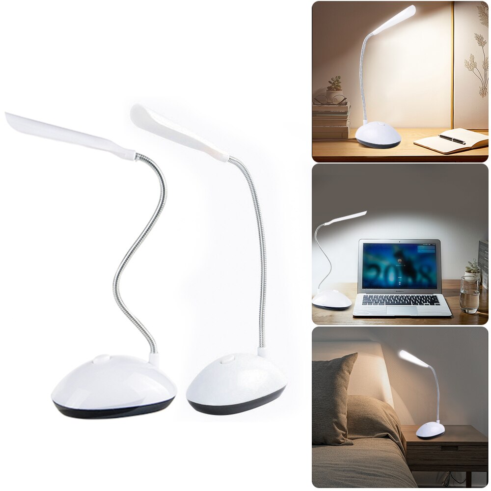 Junejour LED lampe de bureau 7000K Protection des yeux interrupteur de lumière de bureau contrôle du capteur lampe d'étude pliable: white