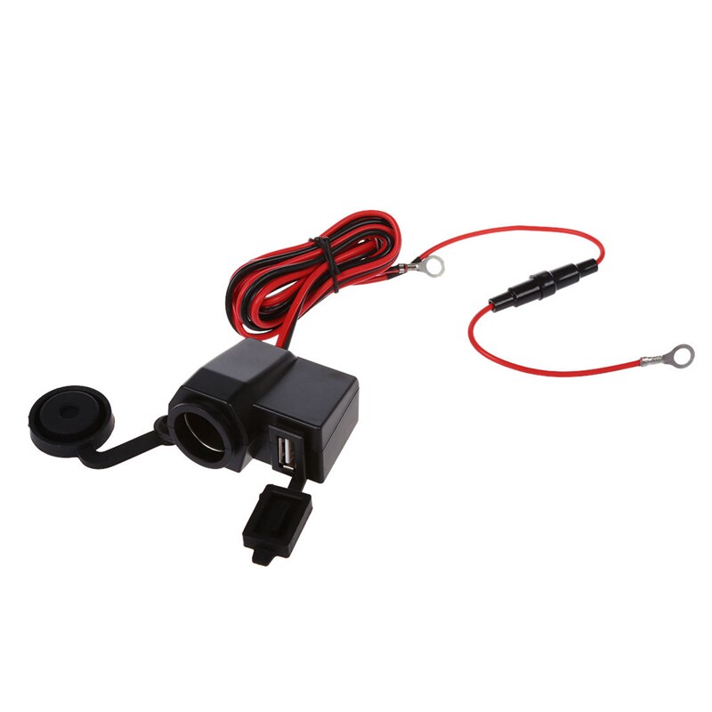 Vanntett bil sigarettenneruttak  dc 12v 1a usb 5v adapter for moto billader