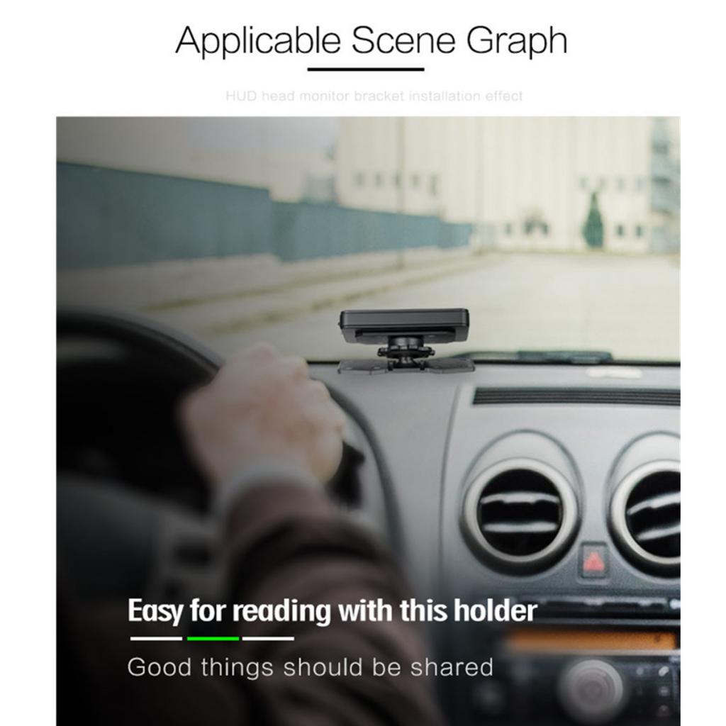 360 ° Auto GPS Navigatie Smartphone HUD Houder Head Up Display Beugel Zwart