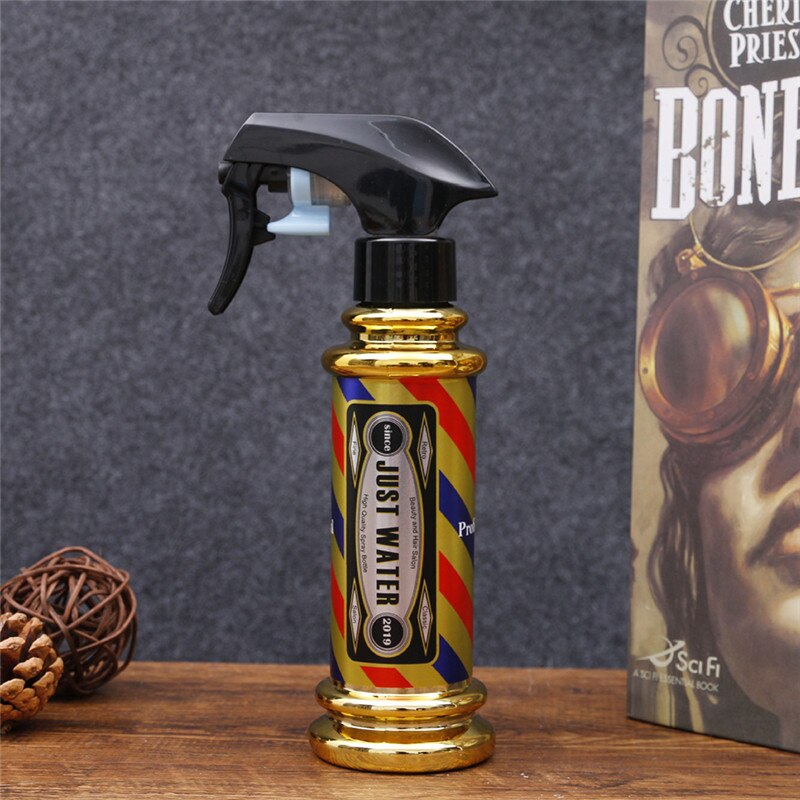 Botella pulverizadora de Alcohol de 200ml para peluquería, atomizador vacío para corte de pelo, herramientas de peluquería para el hogar, DIY: Oro