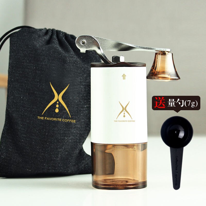 Folding Portable Grinder Hand Grinder Coffee Machine Household Mini Manual Coffee Bean Grinder Hand Crank Grinder Spice Grinder: Elegant white