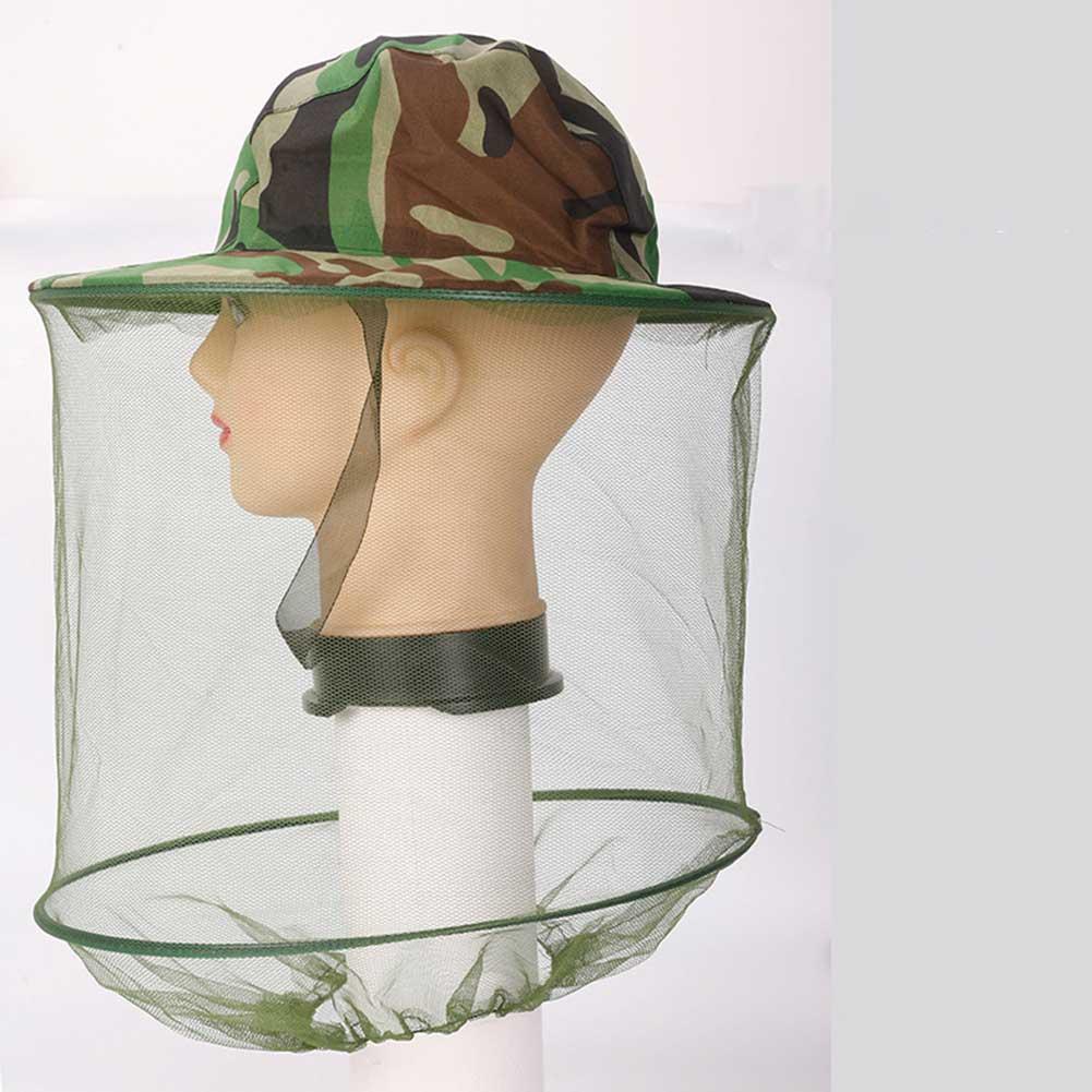 Mosquito bug insekt bi biavl anti-bi jungle hætte hoved ansigtsbeskytter camouflage hat hætte
