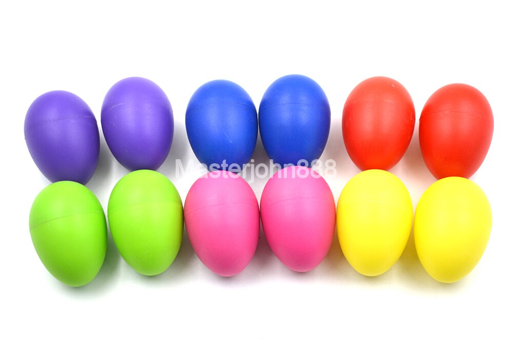 2 pcs Kleurrijke Plastic Geluid Eieren Shaker Maracas Percussie