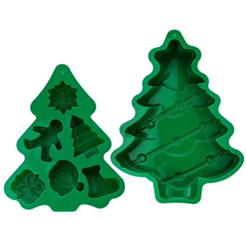 Stampo in silicone per candele per albero di Natale 3D kit per realizzare candele natalizie fai-da-te Sapone fatto a mano Gesso Strumenti di cottura in resina Regali di festa