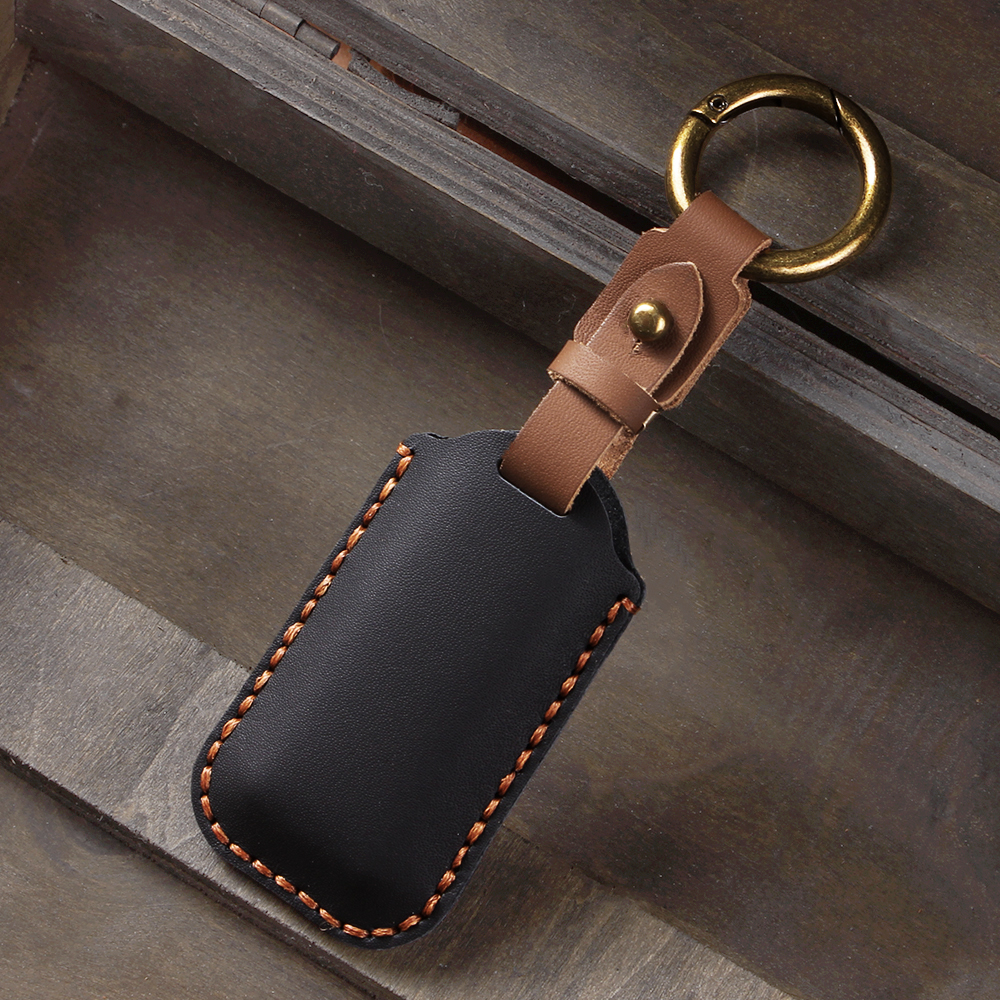 Funda de cuero para llave de coche, funda para mando de llaves inteligente para Volvo S60 V60 S90 V90 Xc40 C40 Xc60 Xc90 Polestar 2 3 4 5 6: Negro