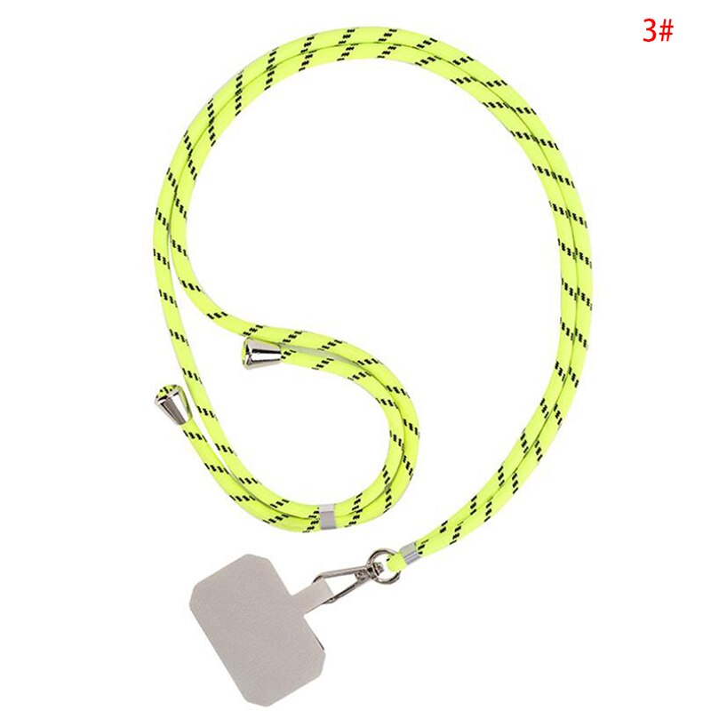 Cordones de teléfono con parche cruzado a la , correa de cuerda para el cuello, tarjeta fija antipérdida de seguridad, se adapta a todos los teléfonos móviles: C