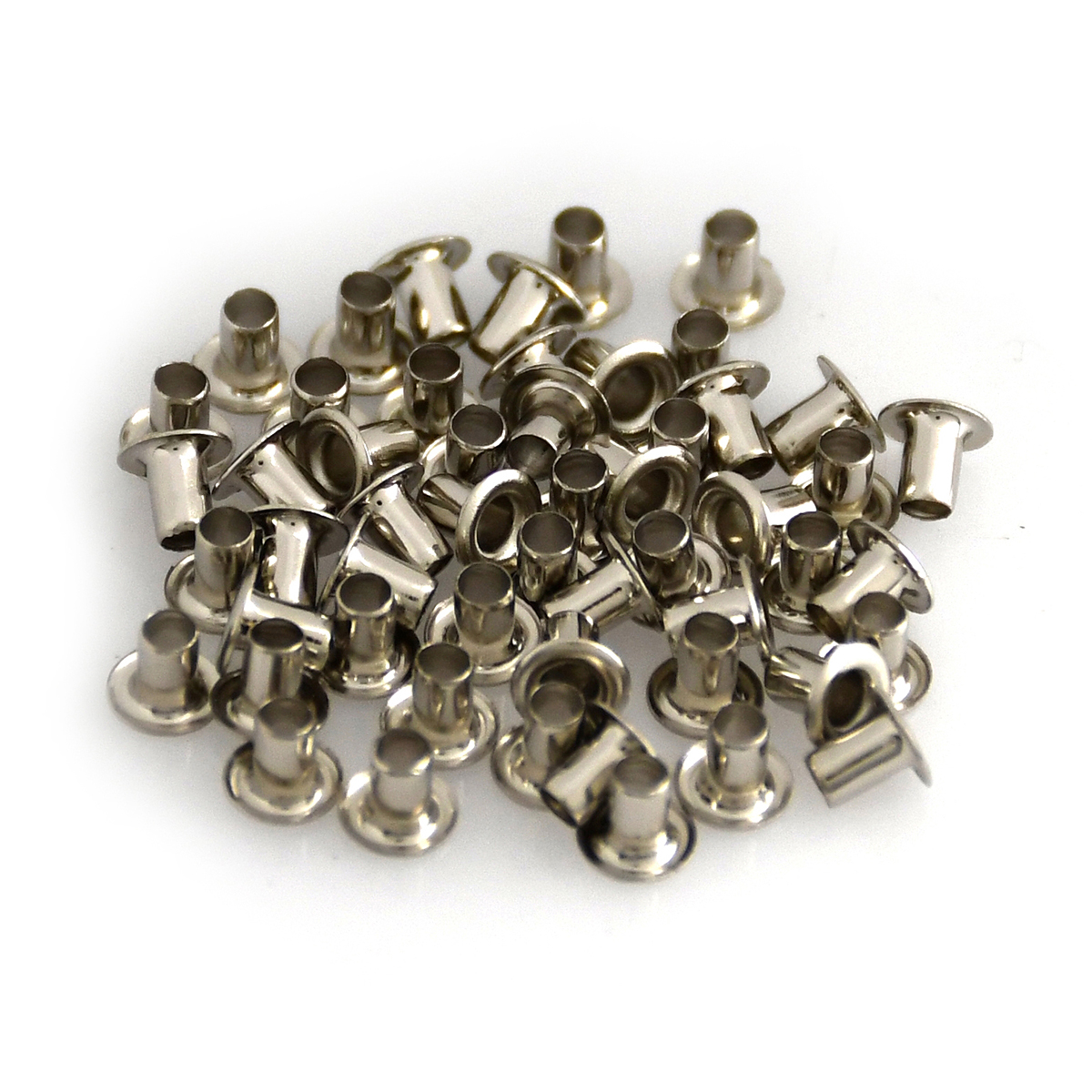 100 sets 3mm messing oogje met wasmachine lederen ambachtelijke reparatie doorvoertule ronde oogringen voor schoenen tas kleding lederen riem hoed: Antique Zinc
