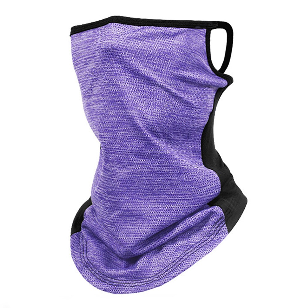 Motorfiets Proctect Fietsen Gezichtsmasker Anti-Uv Hals Kap Half Gezicht Ademende Stofdicht Hoofdband Driehoek Sport Sjaal Winddicht: Purple