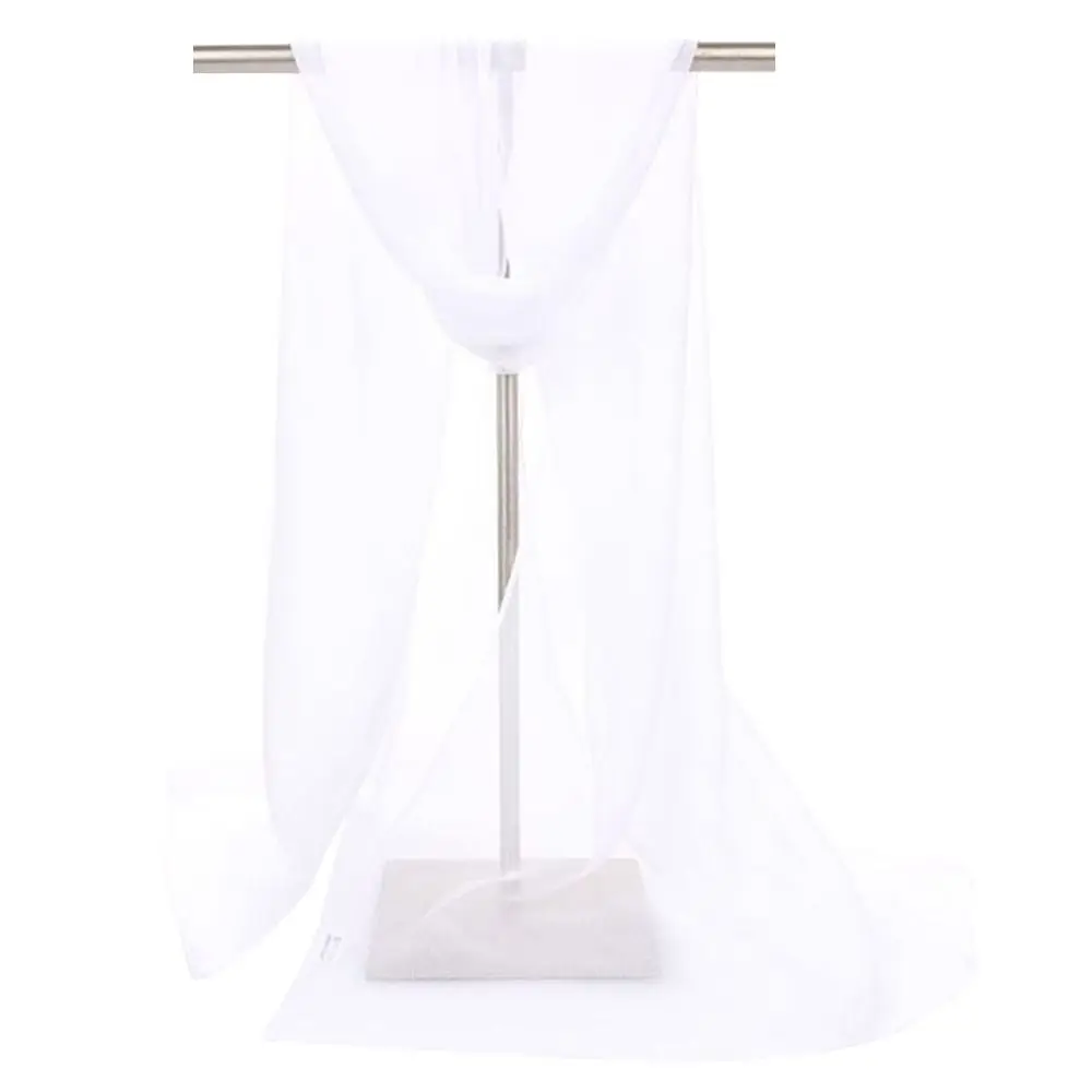 Lenço de chiffon para mulheres, elegante xale longo, cor sólida, chiffon, hijab, verão, proteção solar, lenços de praia: Preto