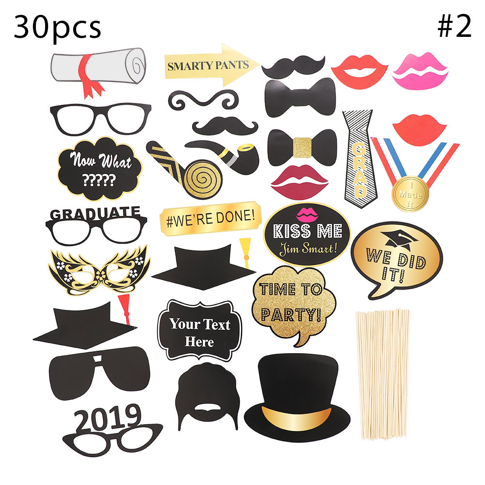 PhotoBooth DIY Crafts Romantic Photo Booth Props Graduation Party Decoration Cap Grad Congrats Graduated Supplies