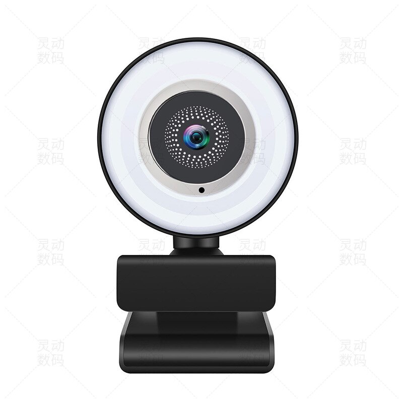 1080P 2K 4K HD Webcam with Ring Fill Light for Laptop PC Computer Live Broadcast Camera Video Web Camera Microphone Web Cam