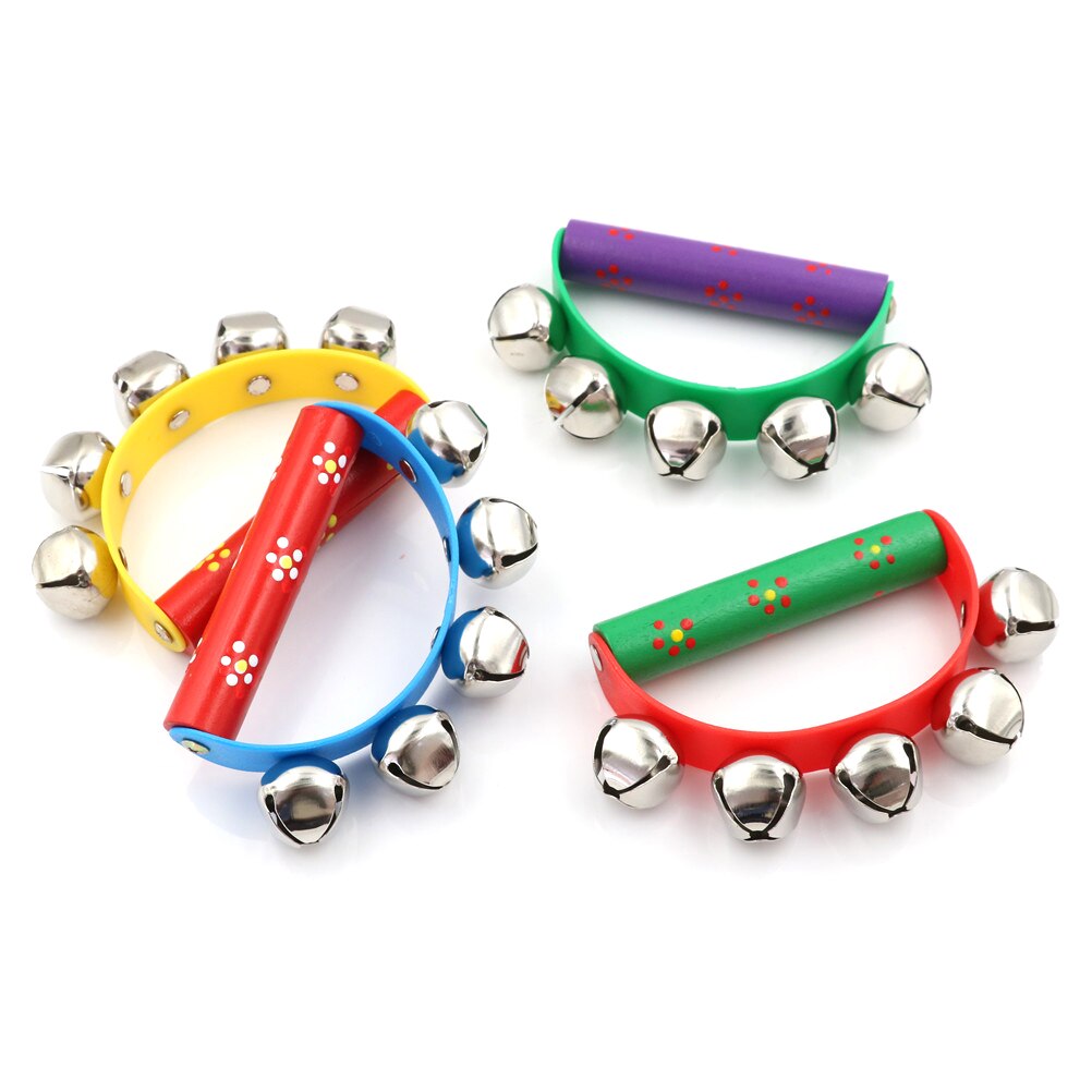 0-12 maanden Leuke Baby Speelgoed Houten Rammelaar Kleurrijke Cartoon Clown Musical Bel Schudden Speelgoed Peuter Kids Rammelaar Speelgoed bebes