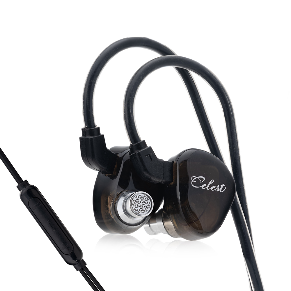 Kinera Celest Rue dans l'oreille écouteurs dynamique filaire casque de jeu avec Microphone câble casque Hifi IEMs sport écouteurs: GRIS