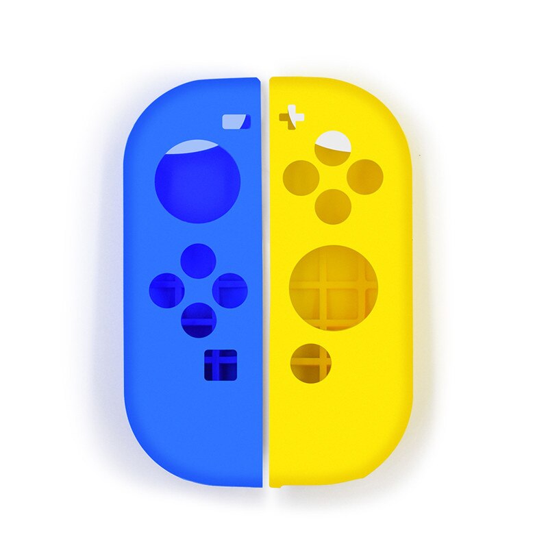 Zachte Siliconen Vervanging Case Voor Nintendo Switch Controller Vreugde-Con Cover Antislip Shell Case Voor Nintend Schakelaar accessoires: Blue yellow