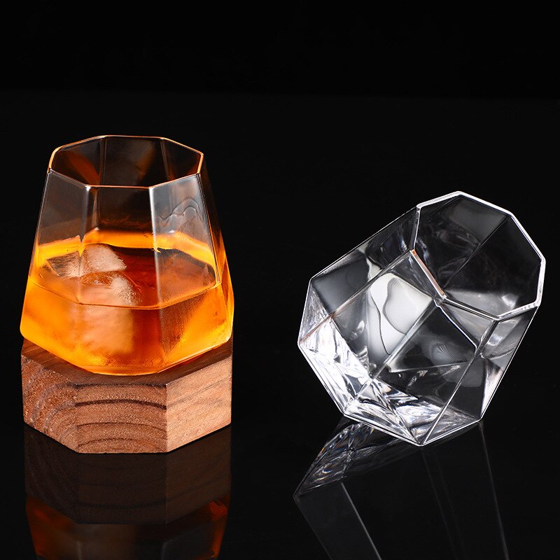 340/525ml Crystal whisky Beer Glass Cup Wide Belly Whiskey Glass Drinking Tumbler Cocktail Wine Glass Vaso Nmd Whisky Brandy Cup