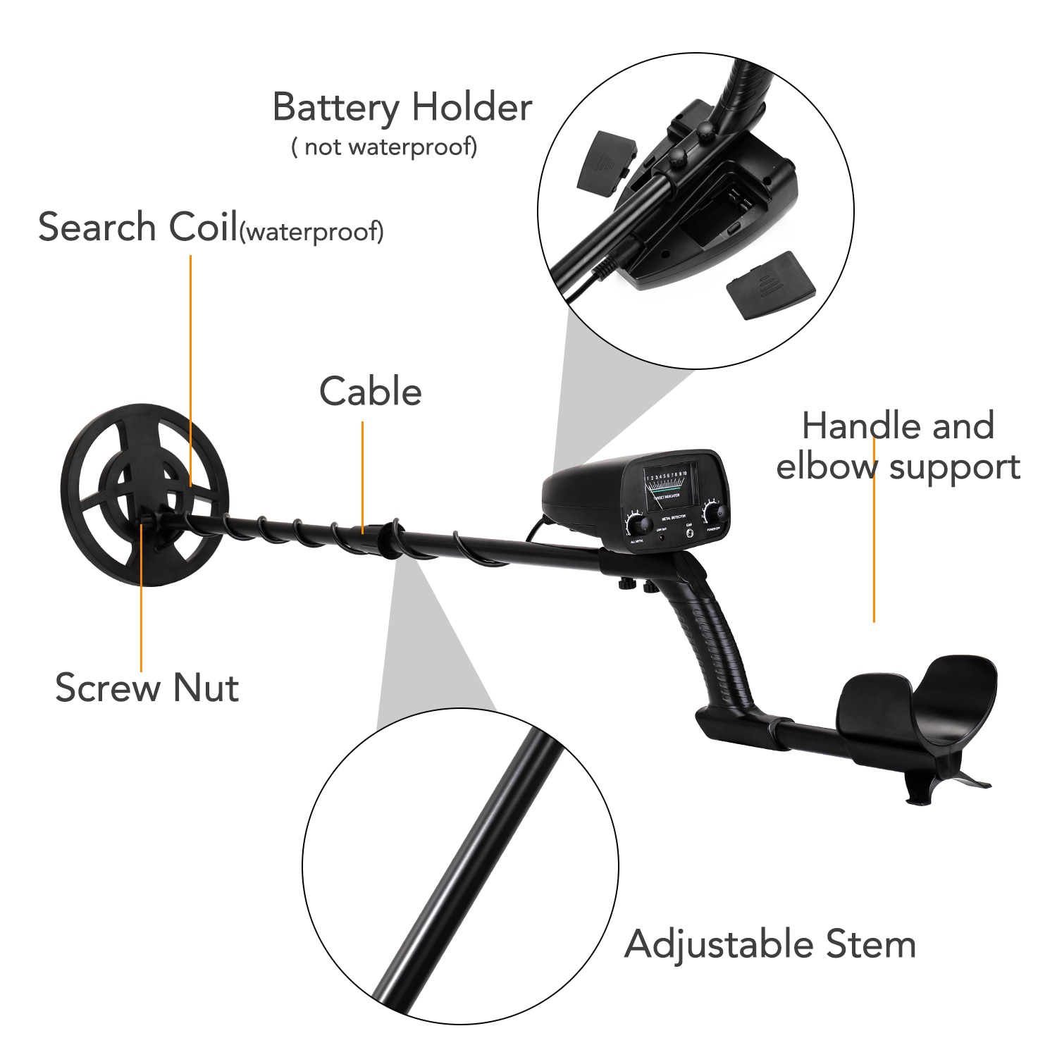 KKMOON Underground Metal Detector High Sensitivity Jewelry Treasure Gold finder Metal Gold Treasure Detector