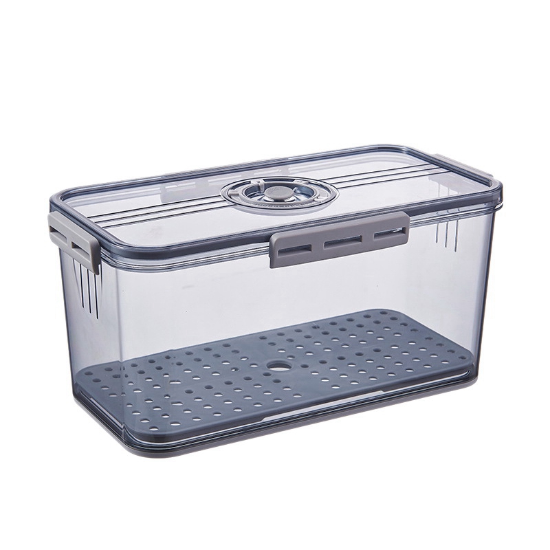 Refrigerator Storage Box PET Thickened Timekeeping Freeze Storage Box Kitchen Storage Containers: plum