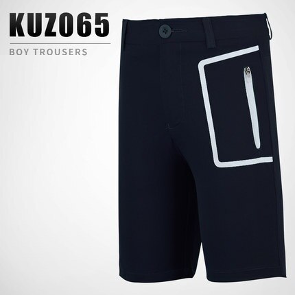 Pgm adolescent garçons vêtements costumes été enfants à manches courtes t-shirt haut Stretch Shorts sport vêtements de golf D0784: Navy Shorts / M