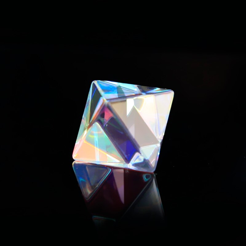 Instrumento de experimento óptico prisma multifacetado para niños, luz brillante de prisma arcoíris que combina vitrales, Prisma