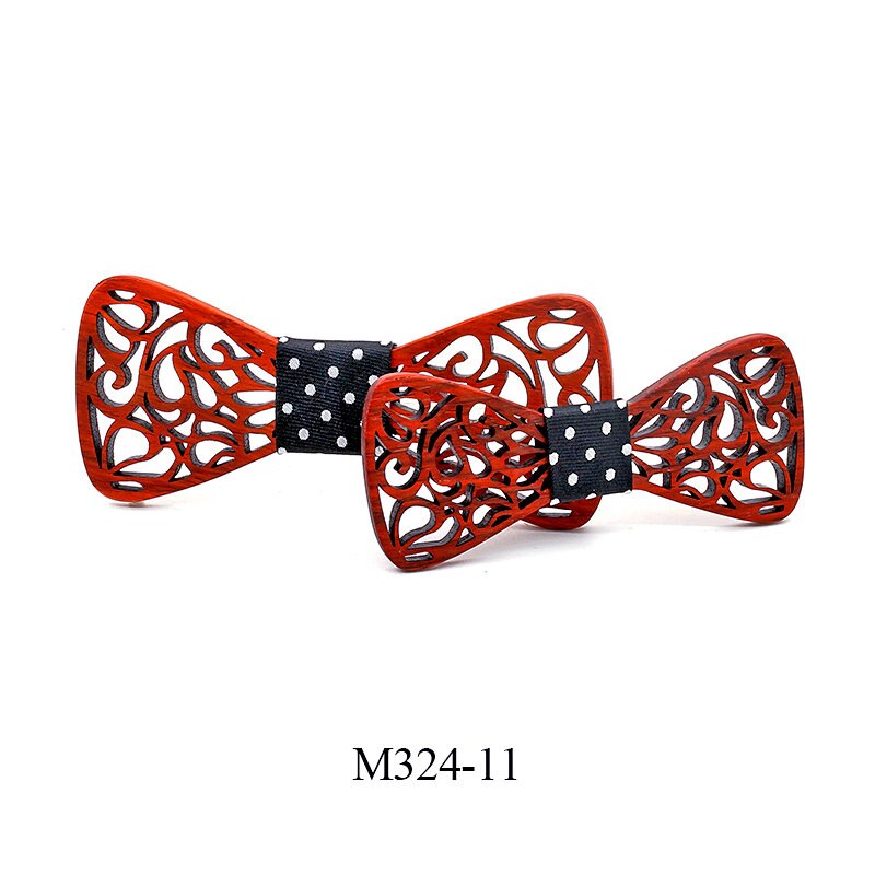 Eltern-Art Nette freundlicher Jungen Holz Fliege freundlicher Schmetterling Typ Bogen krawatten Mädchen Holz Bogen krawatten für männer einstellen Corbatas Para hombre: M324-11