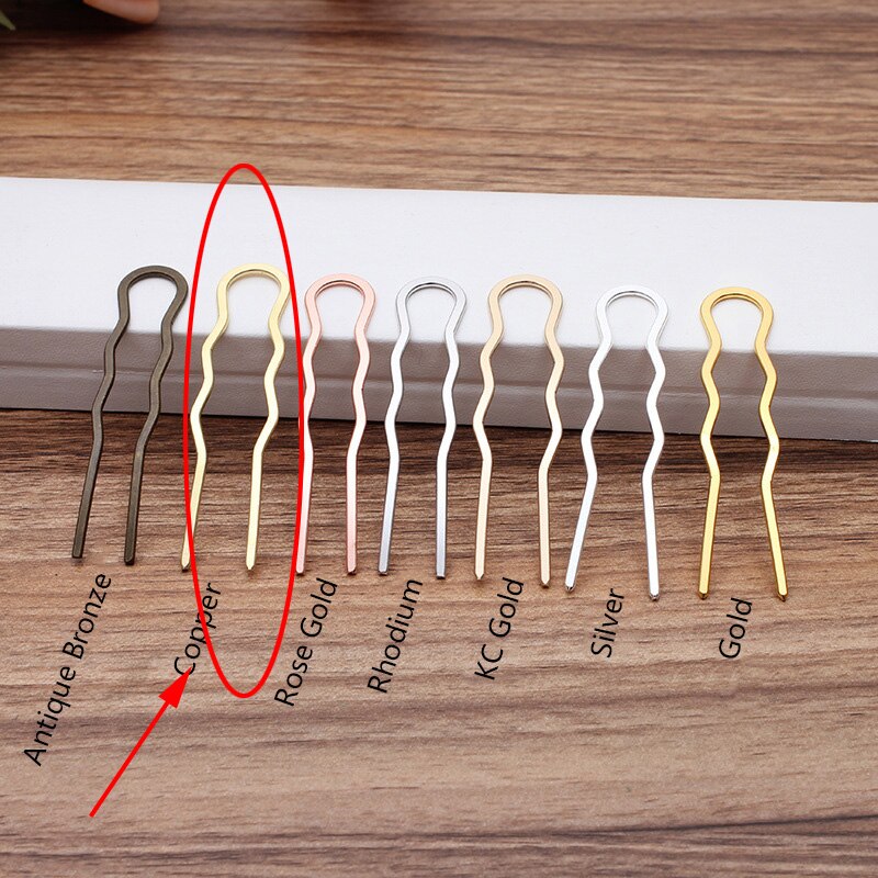 10pcs Hair Sticks - 70mm Copper Hair Pins - Handmade Plant Ornaments - Bridal Hair Accessories for Women: 10pcs Copper