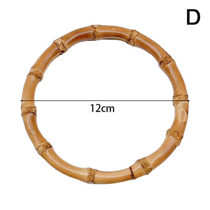 Sac à main rond en bambou, 12cm/15cm, en bois, pour remplacement, accessoires de bricolage