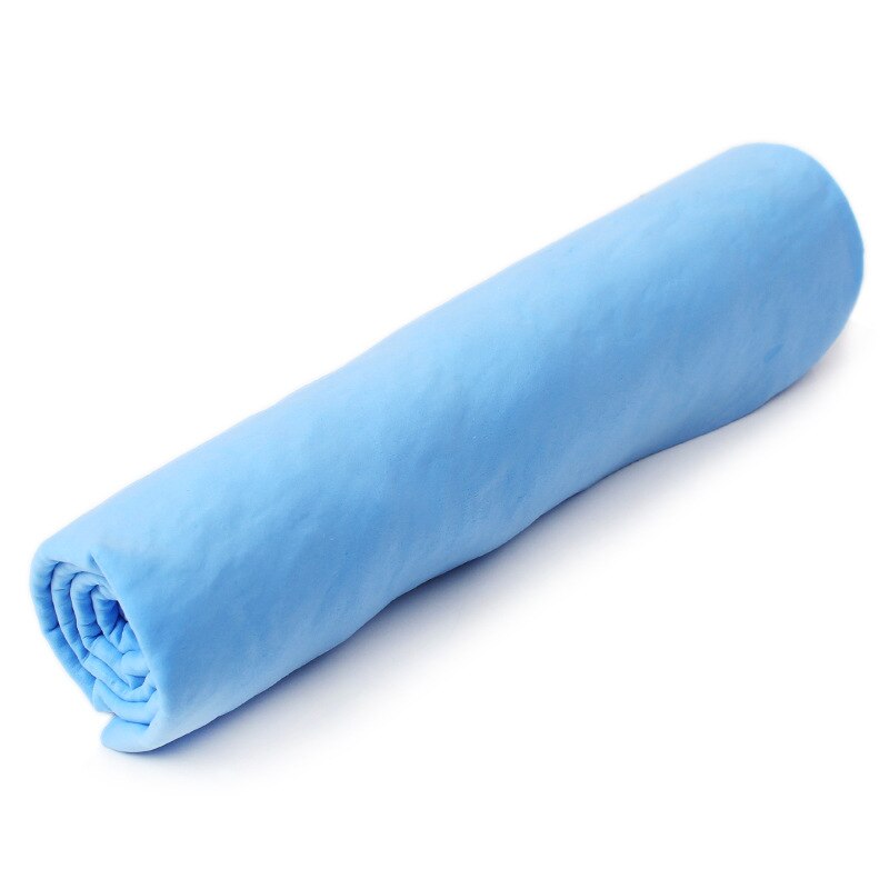 Toalla de piel de ciervo de imitación de PVA para mascotas, superabsorbente Toalla de baño para gato de secado rápido y perro, limpieza de pelo seco, suministros multifuncionales para mascotas: Blue / L 66x43x0.2CM