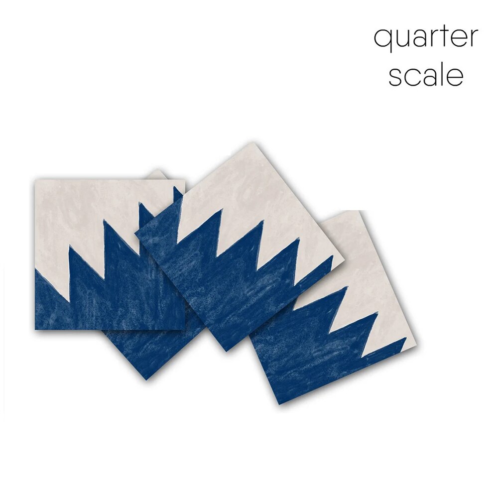 Autoadhesivo de porcelana azul para azulejo de cerámica, pegatinas de pared impermeables de PVC, para cocina, pelar y pegar, 10 piezas: FS2113-1 / 30cmx30cmx10pcs