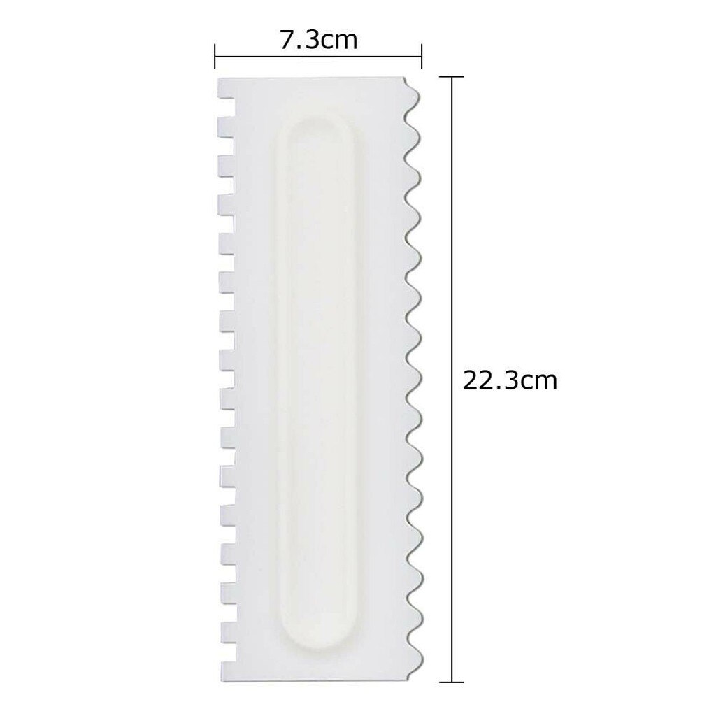 Multifunctionele Cake Schraper Plastic Schraper Fondant Taart Decoratie Taart schraper Taart Decoratie Schraper wit # U