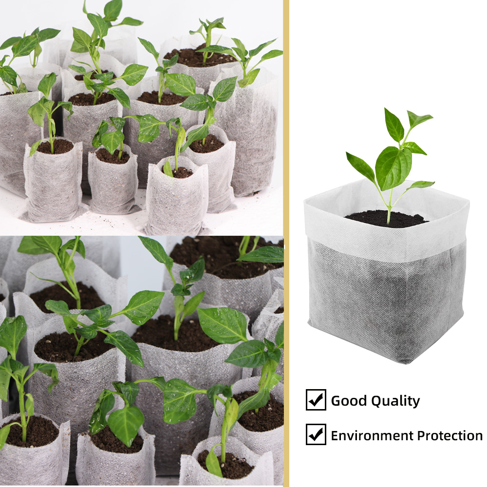50/100PCS Fabric Biodegradable Nursery Bags Non-Woven Eco-Friendly Seedling Plants Pot for Garden Greenhouse Cultivate Growing