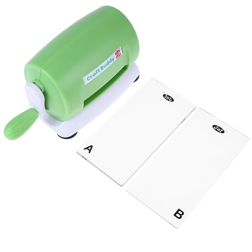 Die Cutting Embossing Machine Scrapbooking DIY Plastic Paper Album Cutter Die-Cut Machine Home DIY Embossing Dies Tool: Green