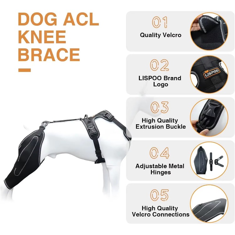 Dog Acl Knee Brace for Torn Acl Leg,Dog Knee Braces for Back Leg Warm Joint and Relieves Joint Pain,Better Recovery For Puppy