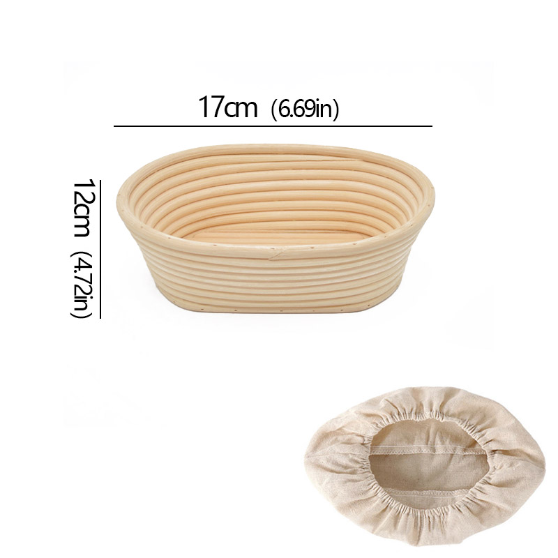 Cesta de fermentación de pan de fermentación europea, resistente al ratán Natural, suministros para hornear de masa fermentada DIY, cesta de mimbre para el hogar: Caqui oscuro