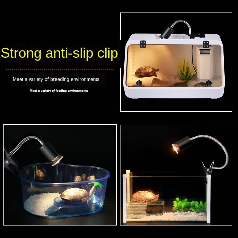 Bombilla regulable de caparazón de tortuga, luz solar de espectro completo, para reptiles, anfibios, UVB + UVA, productos para mascotas de bajo consumo