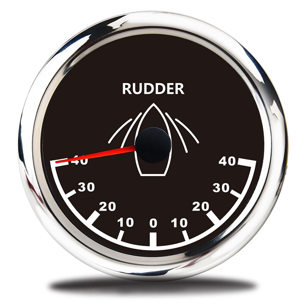 85mm båd marine ror vinkel indikator måler 0-190 ohm med ror vinkel meter sensor rød baggrundslys 12v/24v -40 ~ 40 rækkevidde: 1pc sort sporvidde