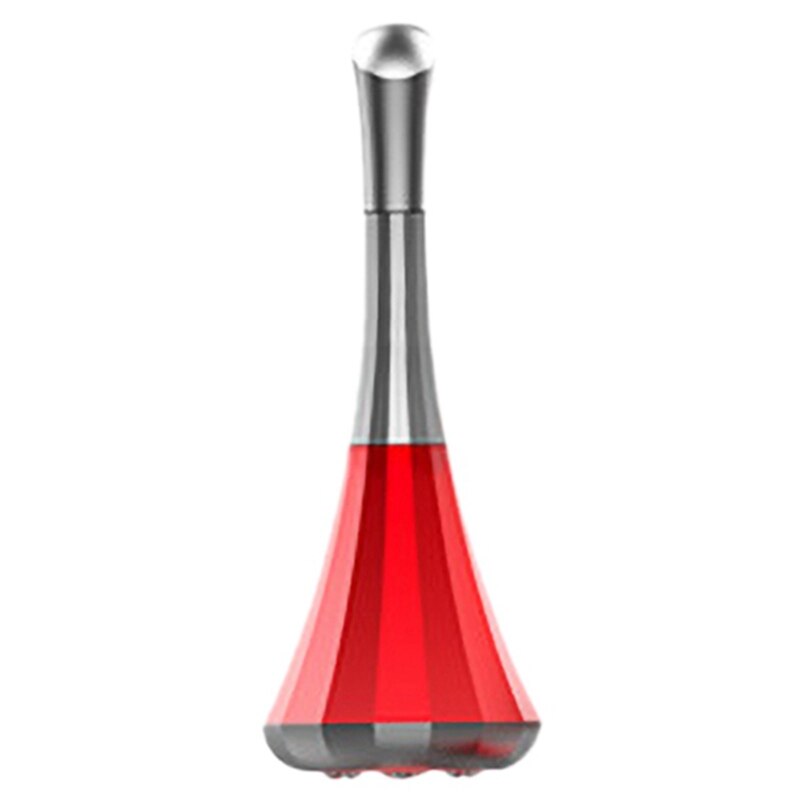Microcurrent Face Facial Vibration Roller Massager Skin Tightening Face Lifting Face Lift Facial Vibration Massage: Red