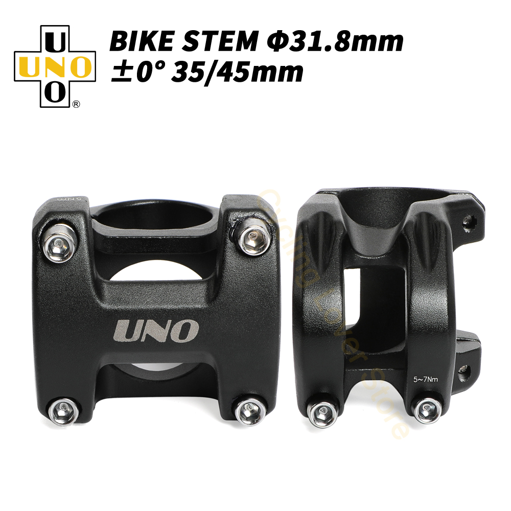 UNO Fahrrad Lenker Vorbau 0 Grad MTB Energie 31,8mm Mountainbike Stengel 35/45mm Ultraleicht Kalloy UNO fahrrad Stück