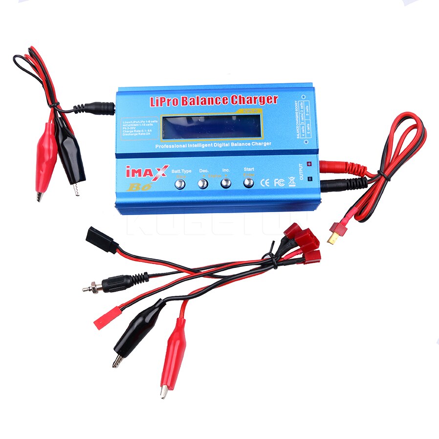 Kebidu NiMh Li-ion ni-cd batterie RC iMAX B6 Lipro Balance chargeur numérique déchargeur chargeur intelligent: Bleu
