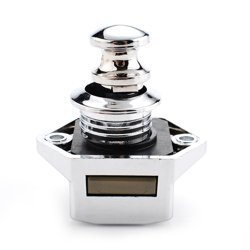 Zinc Alloy Push Button Latch for Cabinet Bedroom Dressing Table Drawer Keyless Handle Locks Home Renovation Hardware Supplies: B1