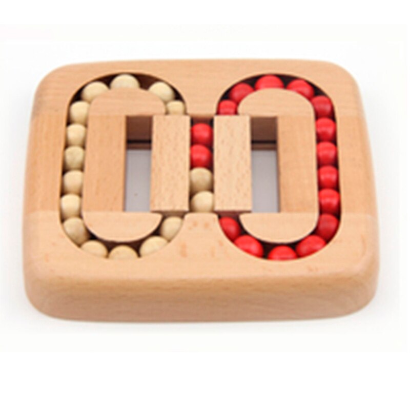 IQ Puzzle rompecabezas juguetes adultos bola de madera laberinto rompecabezas de desarrollo intelectual juguete para niños y adultos