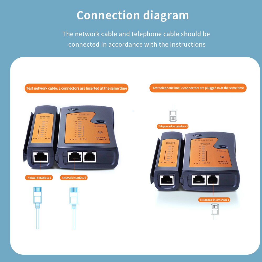 Tishric lan-tester nss -468a dual-interface  rj11 rj45 kabel-tracker leitungsfinder verkabelungs-netzwerkkabeltester netzwerkwerkzeuge