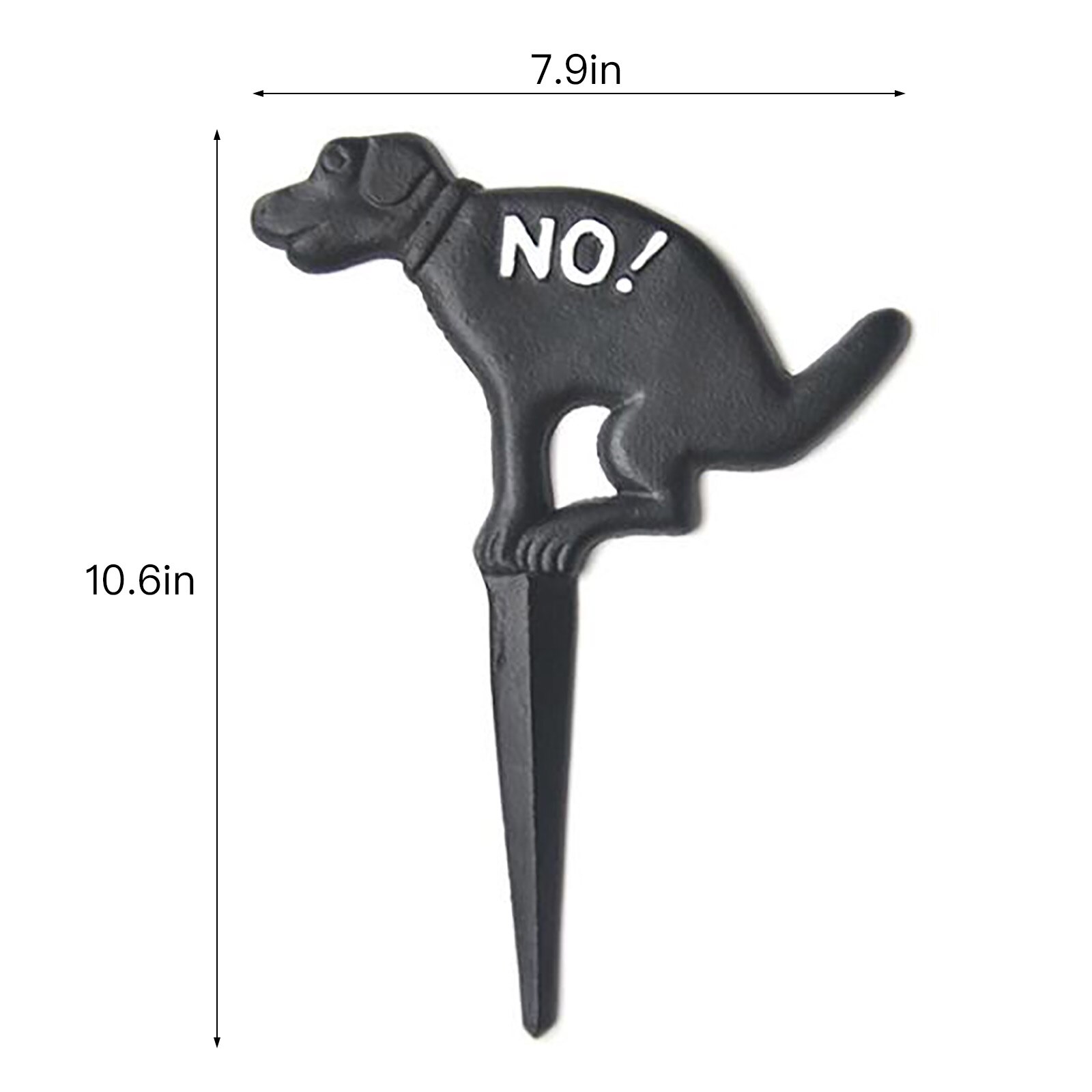 Yard Sign with Stake Puppy Decorated for Yard Garden Decoration Stop Dogs from Pooping 1pc Inserted European Metal Sign