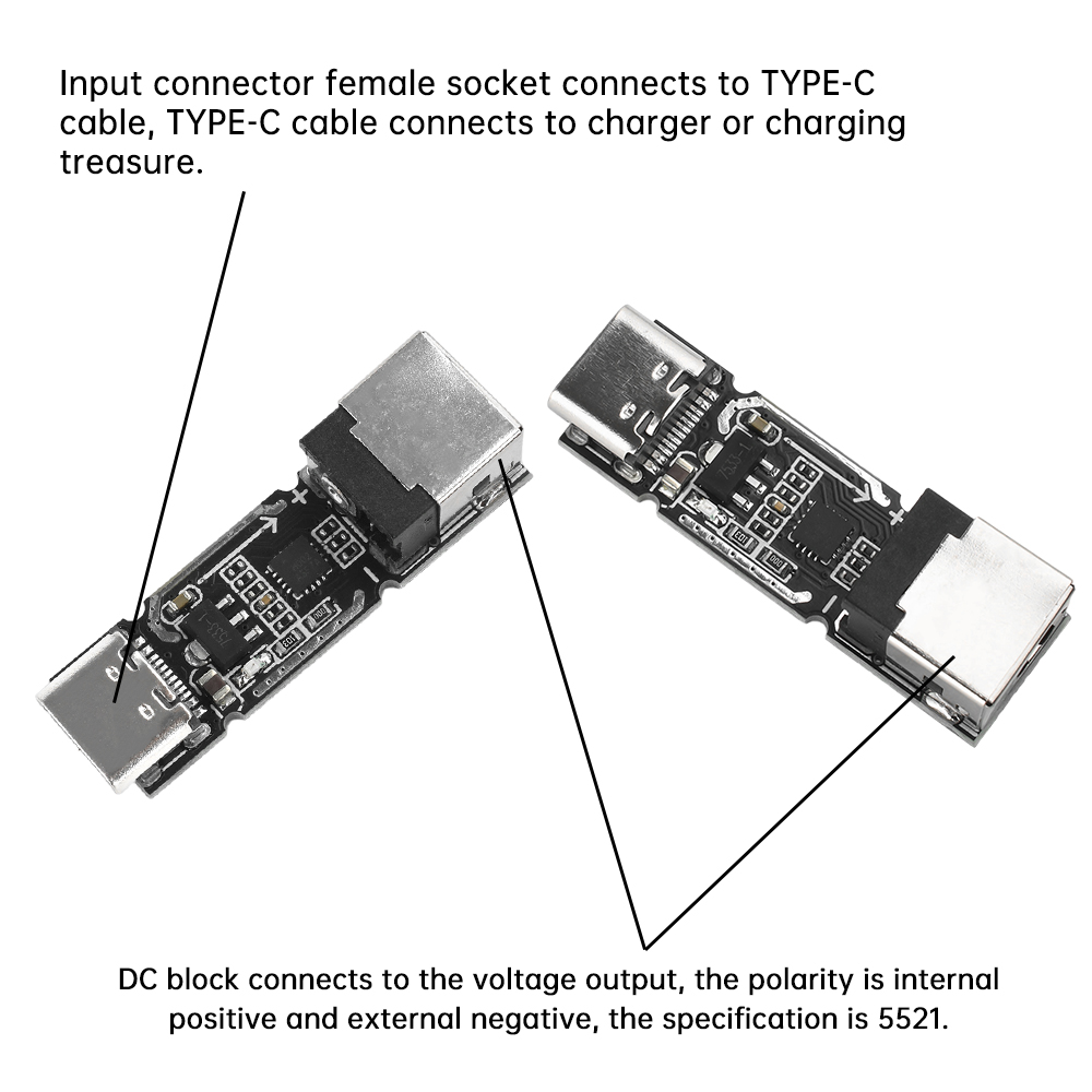 TYPE-C USB to DC PD Decoy Fast Charging Voltage Triggers PD3.1 140W 5A 28V 20V 15V 12V 9V 5V DC PD3.0 Power AFC FCP Fast charge