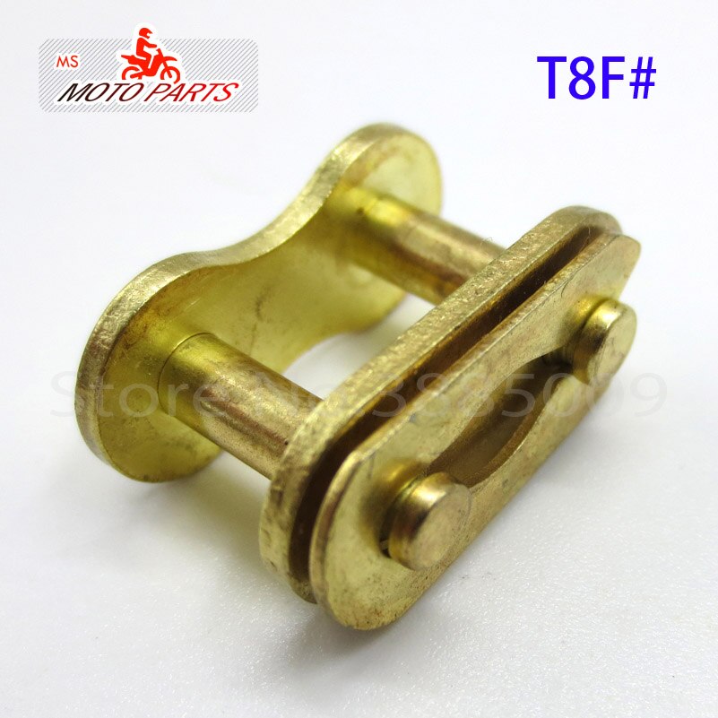 #25 H # T8F #35 #420 #428 #520 #530 Kette ring link für dirt bike pit bike ATV GO Kart Motorrad kette: TBF Golden