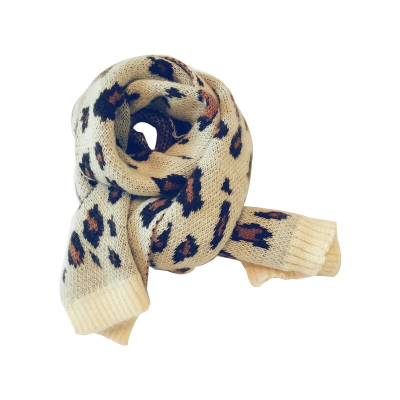 Kids Scarf Wool Knit Spring Winter Children's Scarf for Girls Boys Warm Shawl Snood Children Toddler Scarf 9 Colors: Beige