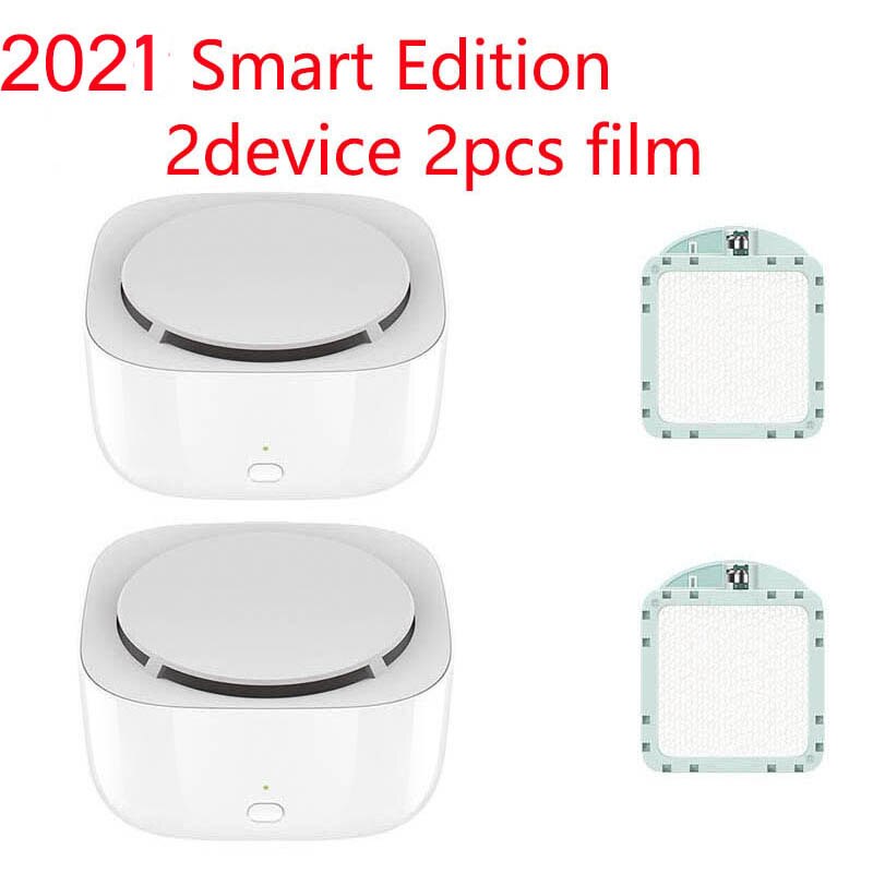 Original xiaomi repelente de mosquito 2 indoor substituição mosquito repelente incenso versão inteligente, nova versão do mijia app 2021: 2device 2pcs film
